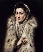GRECO, El A Lady in a Fur Wrap oil painting artist